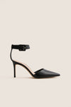 Black Leather Perry Heels