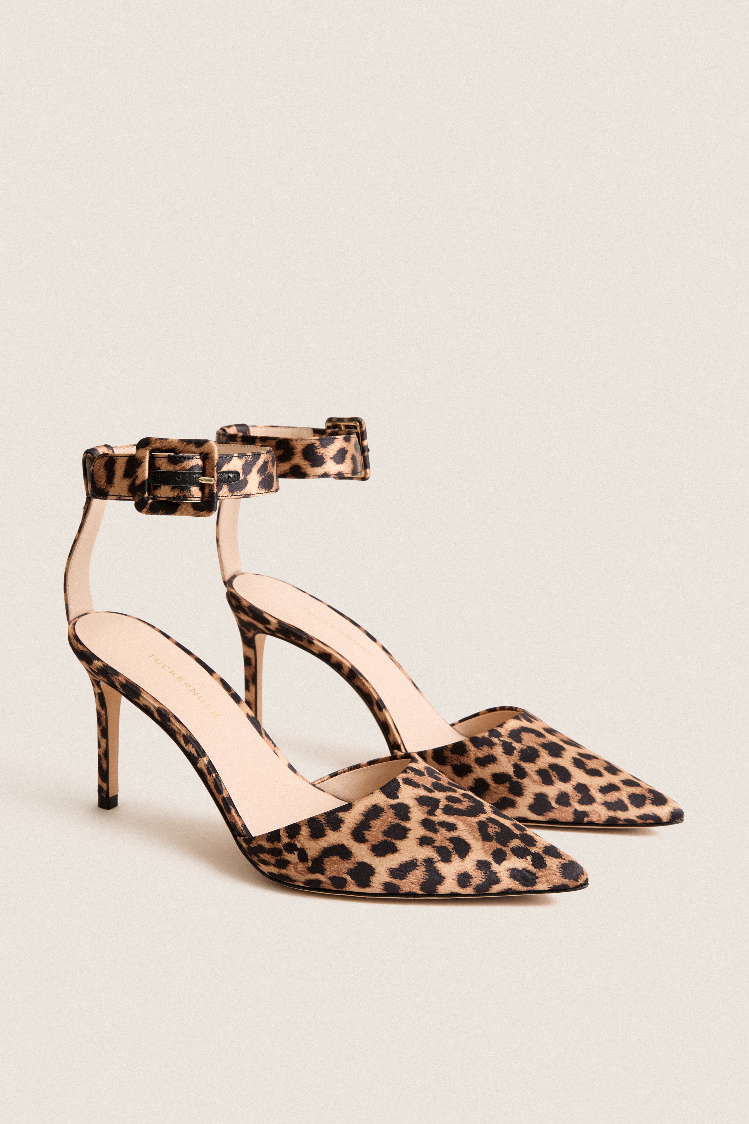 Leopard Satin Perry Heels | Tuckernuck Shoes