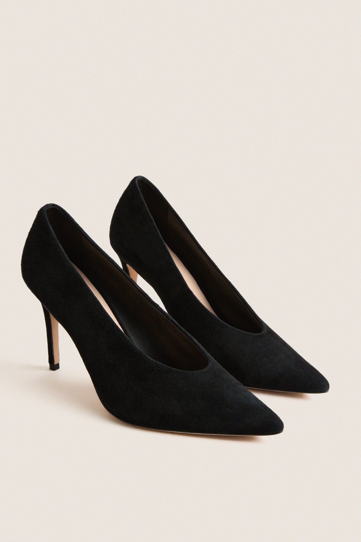 Black Suede Dove Heels