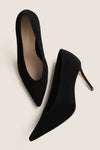 Black Suede Dove Heels