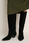 Black Suede Willa Boots