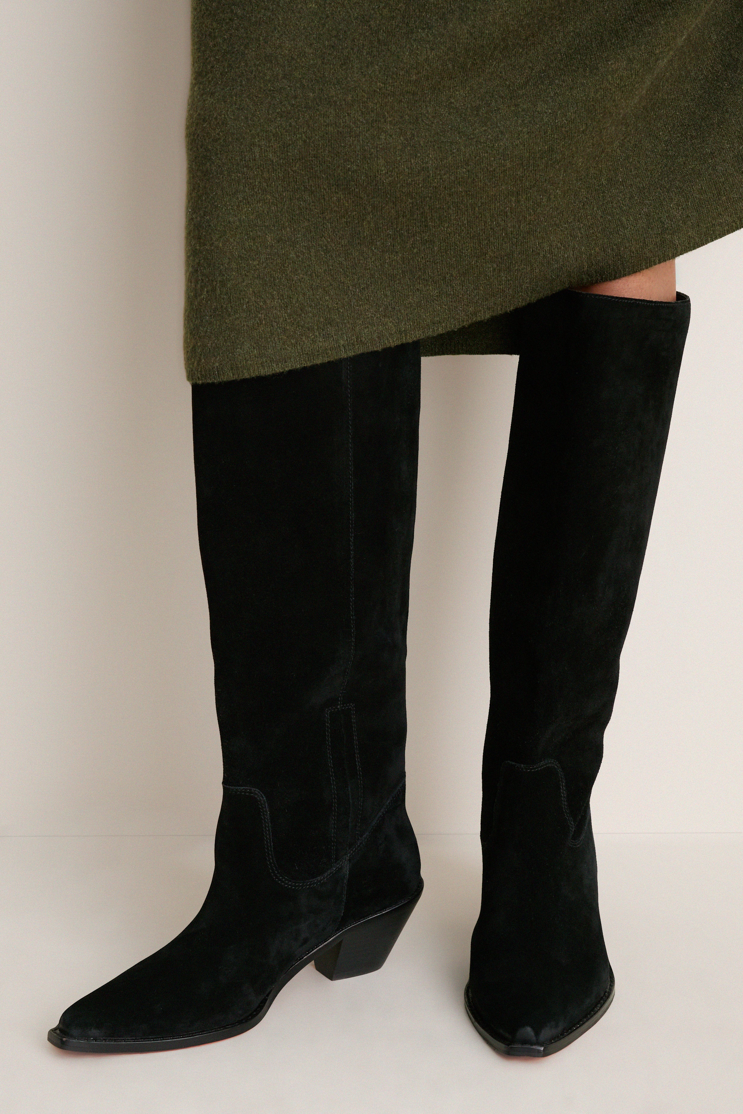 Black Suede Willa Boots