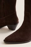 Dark Espresso Suede Willa boots