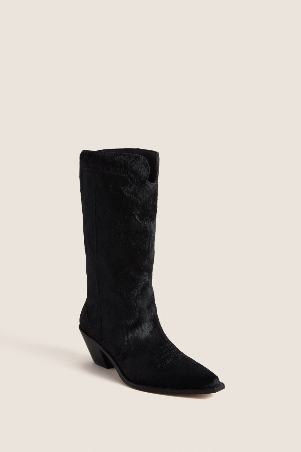 Black Calf Hair Wilson Cowboy Boots