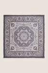 Navy Bandana Silk Cashmere Blend Large Scarf