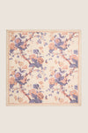 Cream Baroque Floral Silk Cashmere Blend Large Scarf