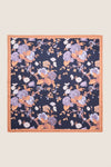 Navy Baroque Floral Large Scarf