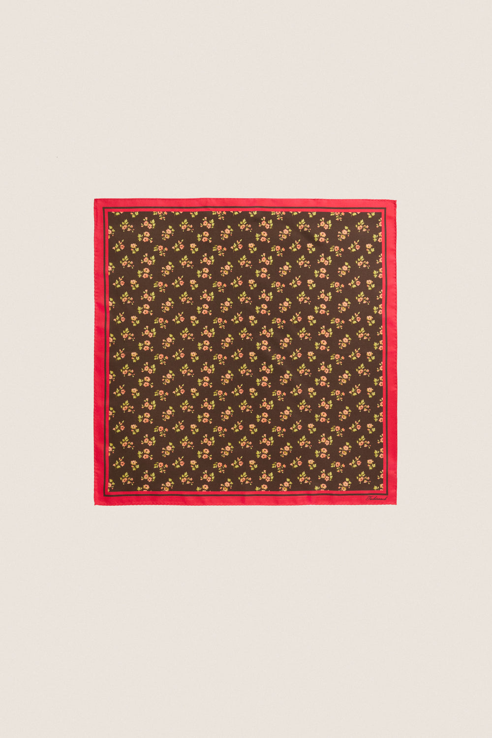 40s Floral Small Silk Scarf