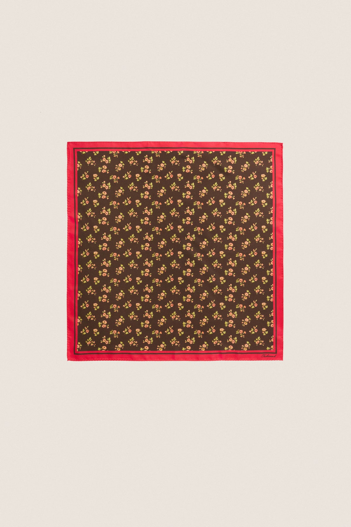 40s Floral Small Silk Scarf