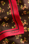 40s Floral Small Silk Scarf