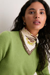 Floral Wreath Small Silk Scarf