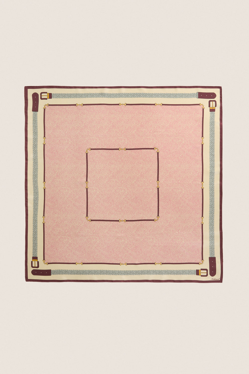 Blush Belts Medium Silk Scarf