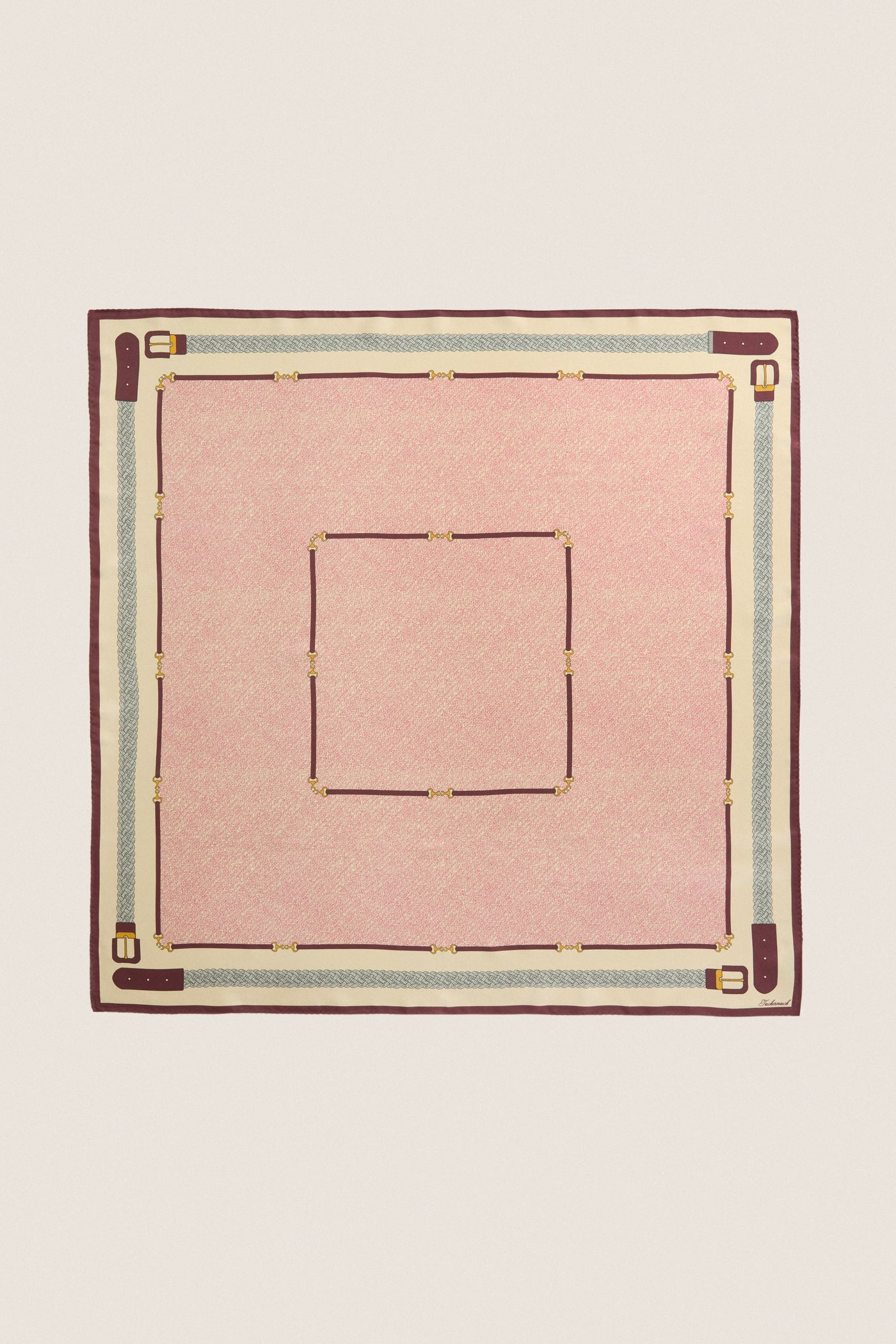 Blush Belts Medium Silk Scarf