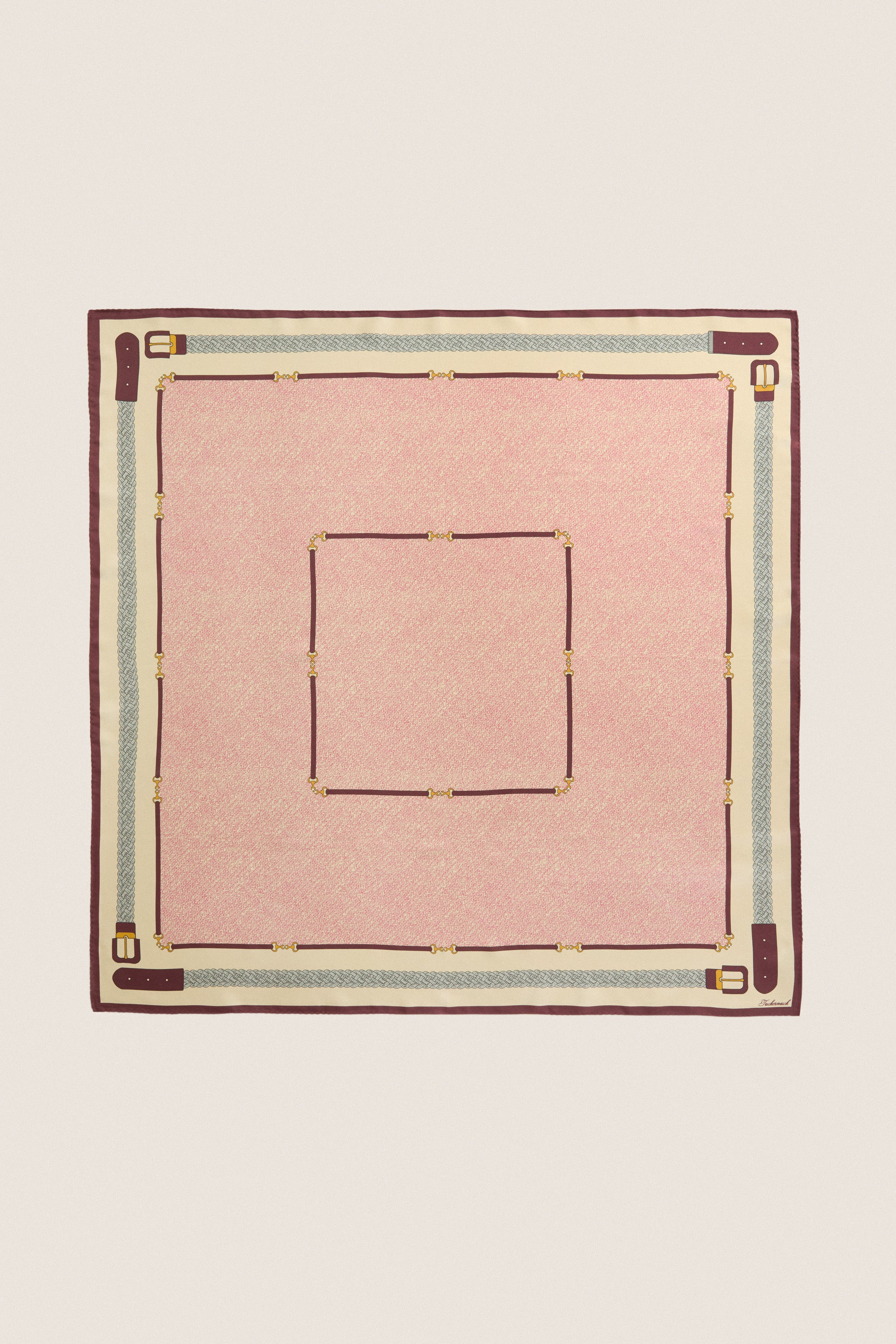 Blush Belts Medium Silk Scarf