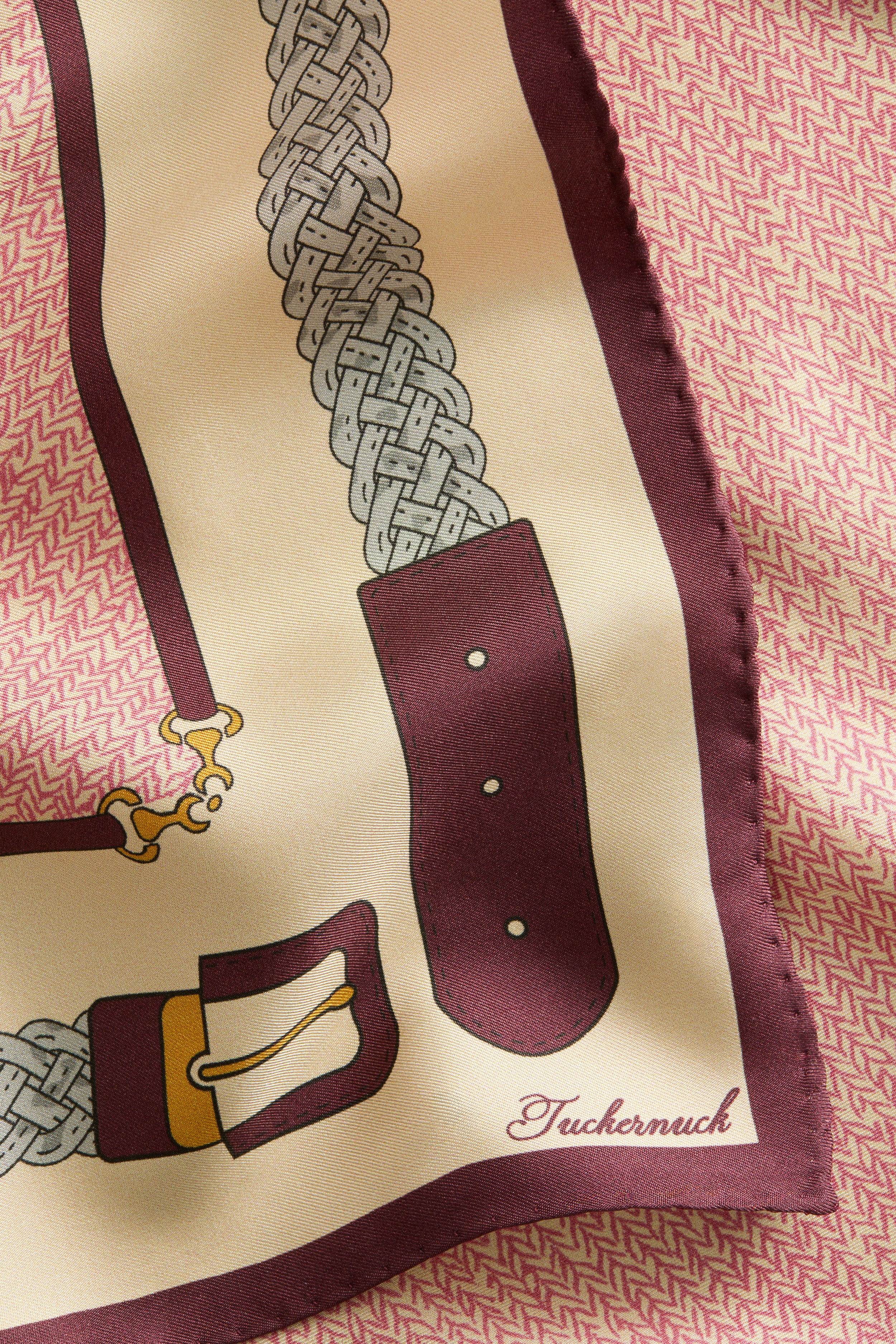 Blush Belts Medium Silk Scarf