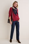 Navy Equestrian Large Scarf
