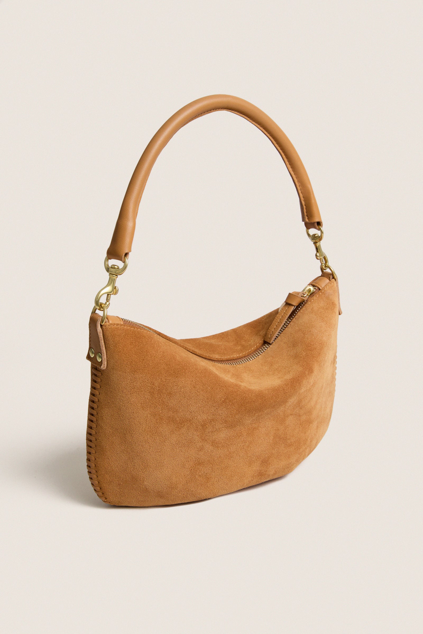 Caramel Suede Petit Moyen Messenger