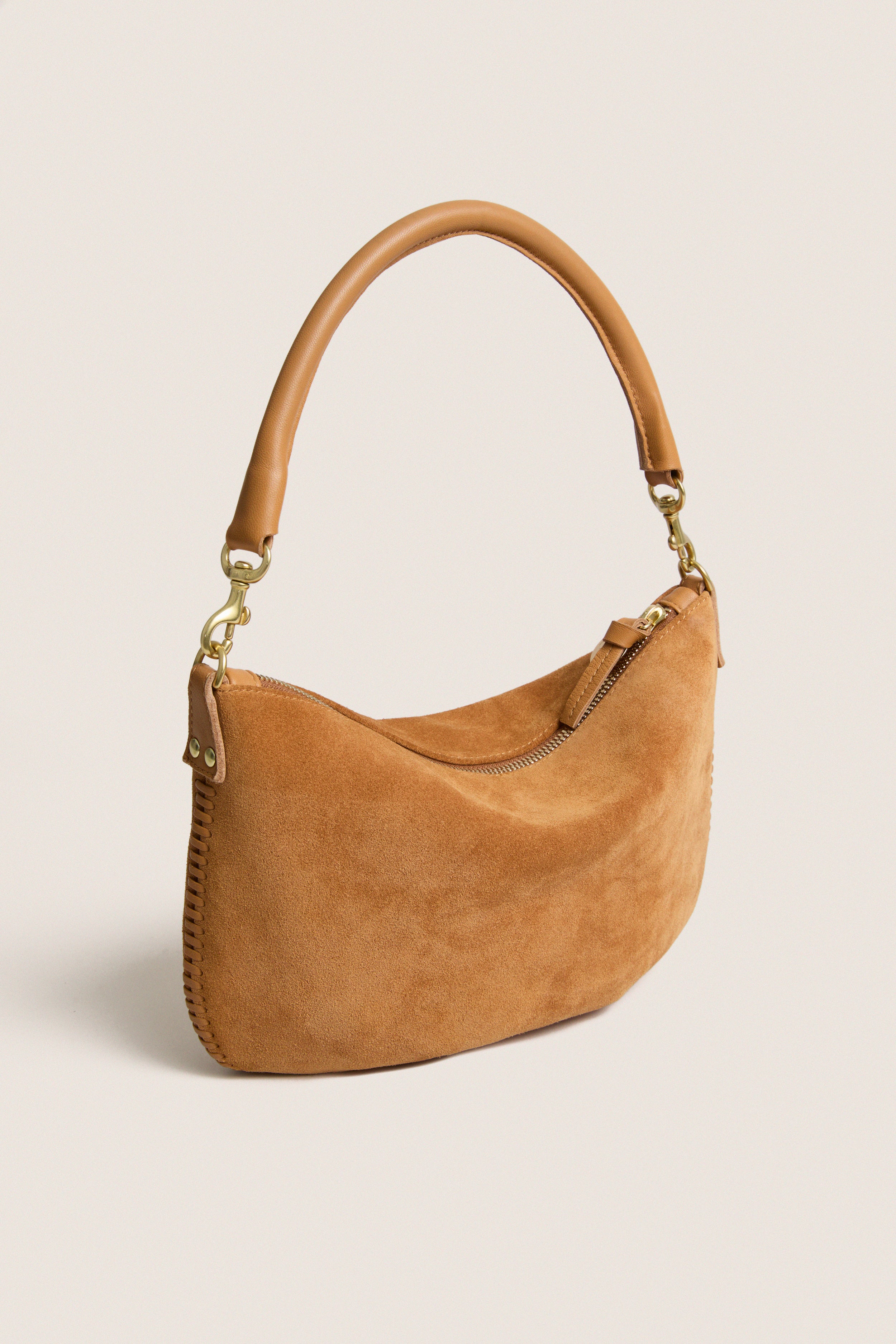 Caramel Suede Petit Moyen Messenger