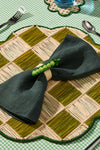 Olive Gingham Cloud Placemat