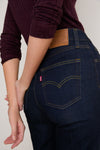 True Blue Rinse 723 High Rise Straight Jean