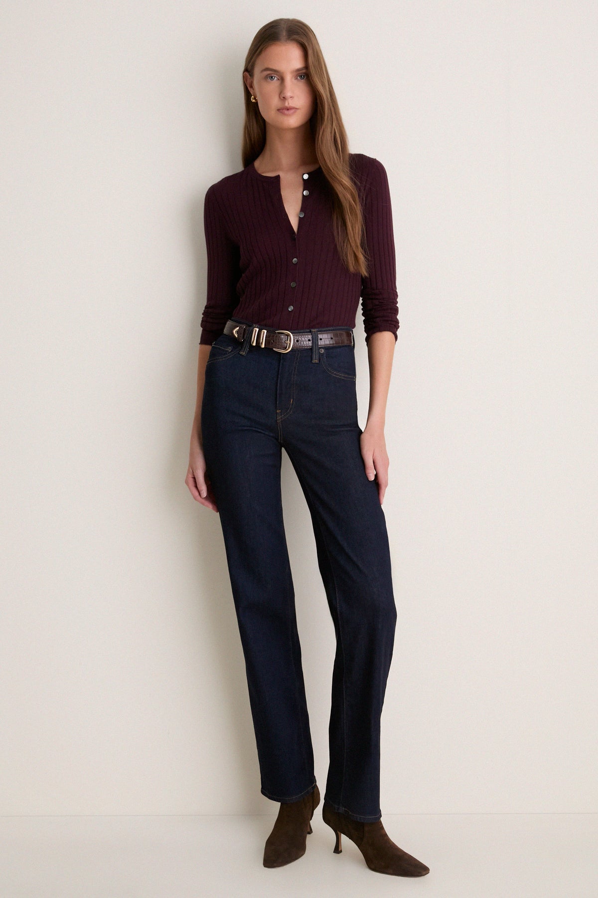 True Blue Rinse 723 High Rise Straight Jean