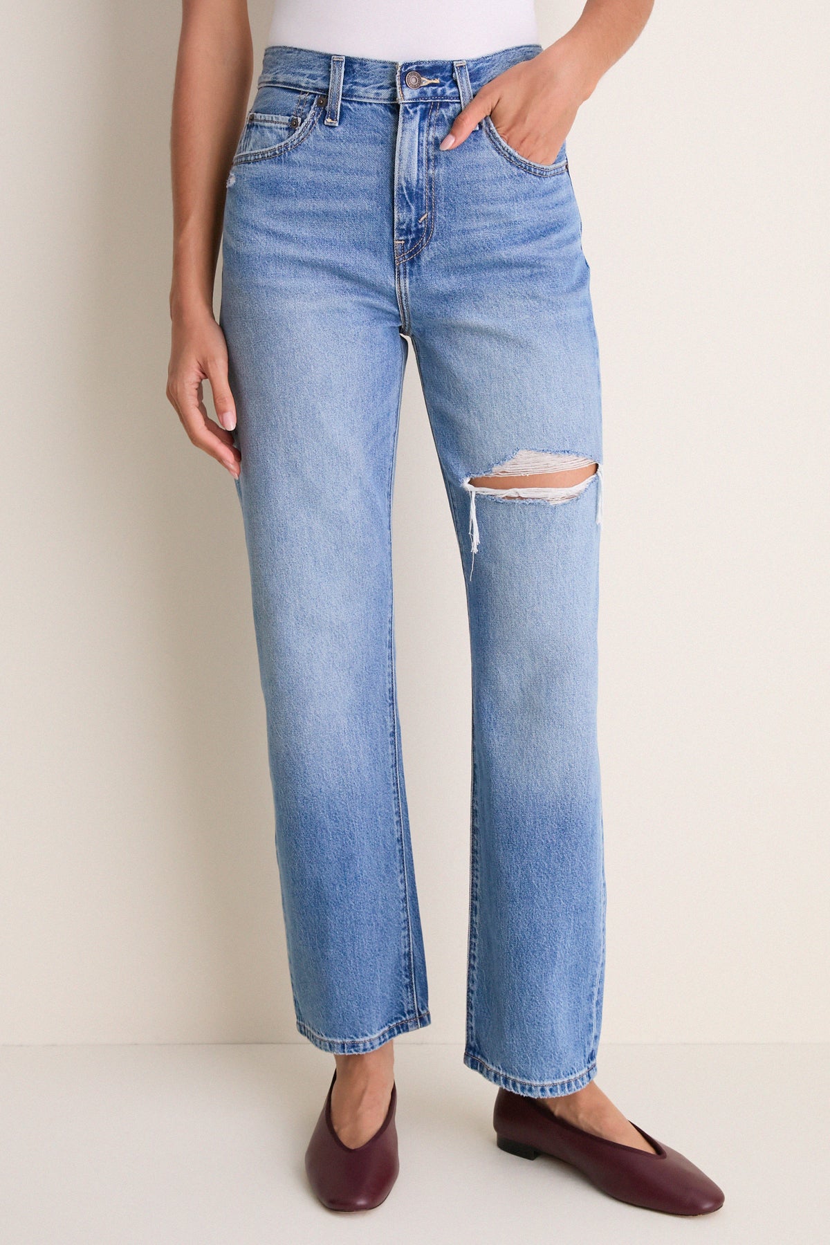 Slipped Around Easy Dad Jean