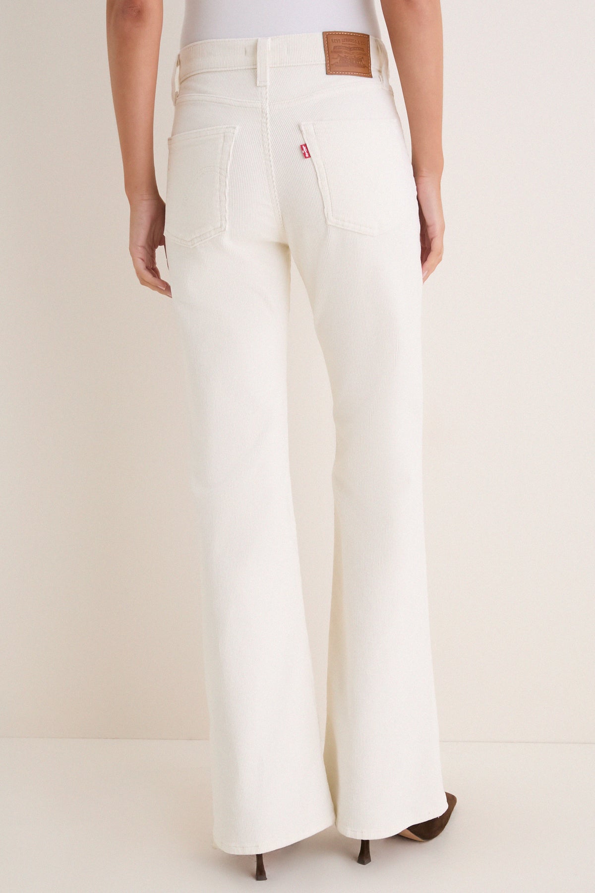 Egret Ribcage Corduroy Flare Jean