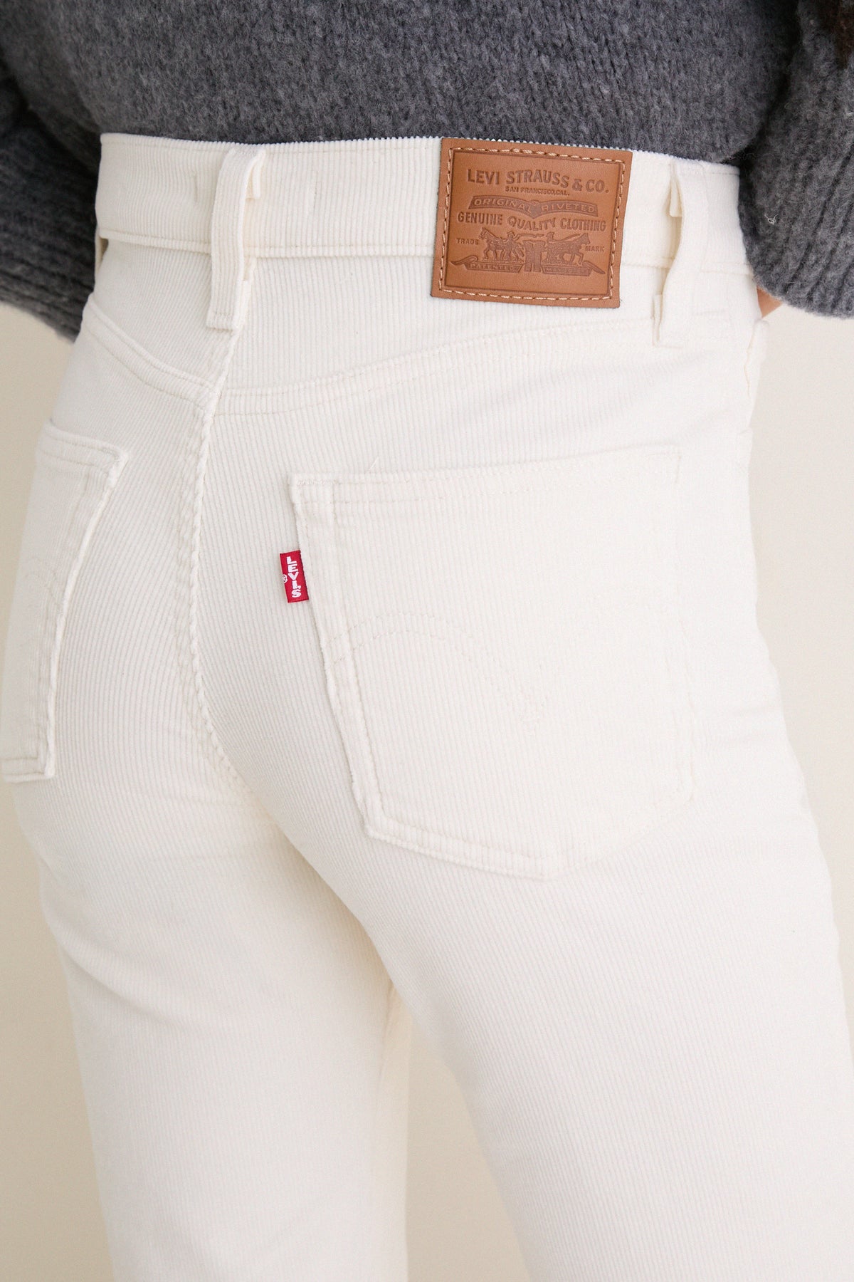 Egret Ribcage Corduroy Flare Jean