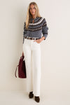 Egret Ribcage Corduroy Flare Jean