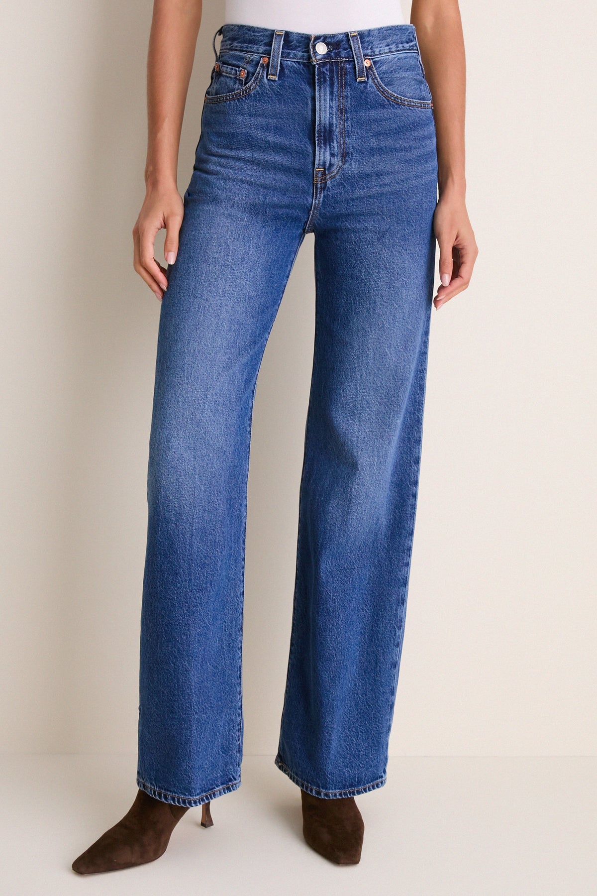 Maybe Anywhere Ribcage Wide Leg Jean