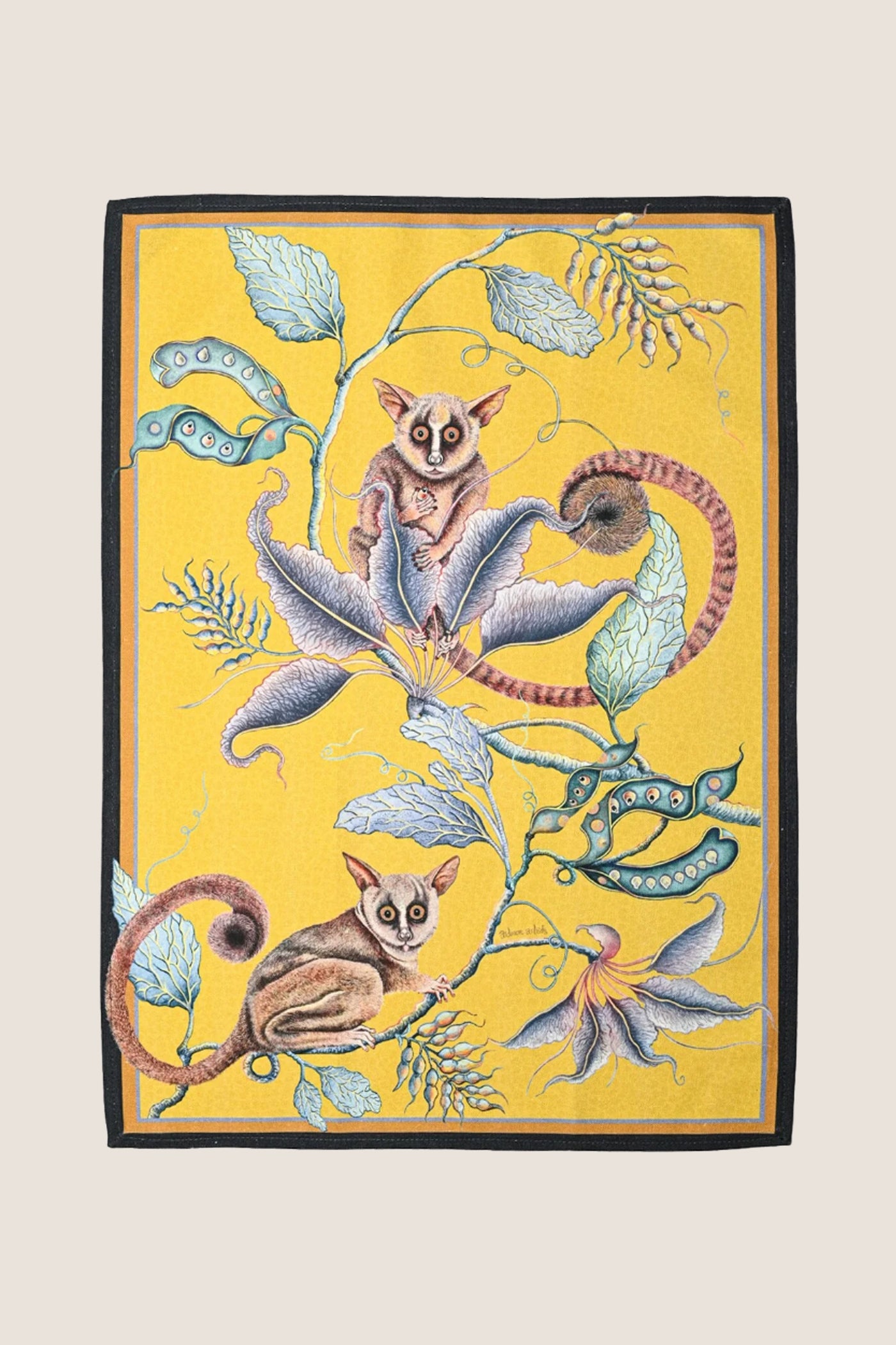 Butter Bush Baby Tea Towel