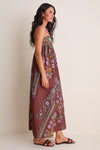 Mocha Darjeeling Maxi Bodice Dress