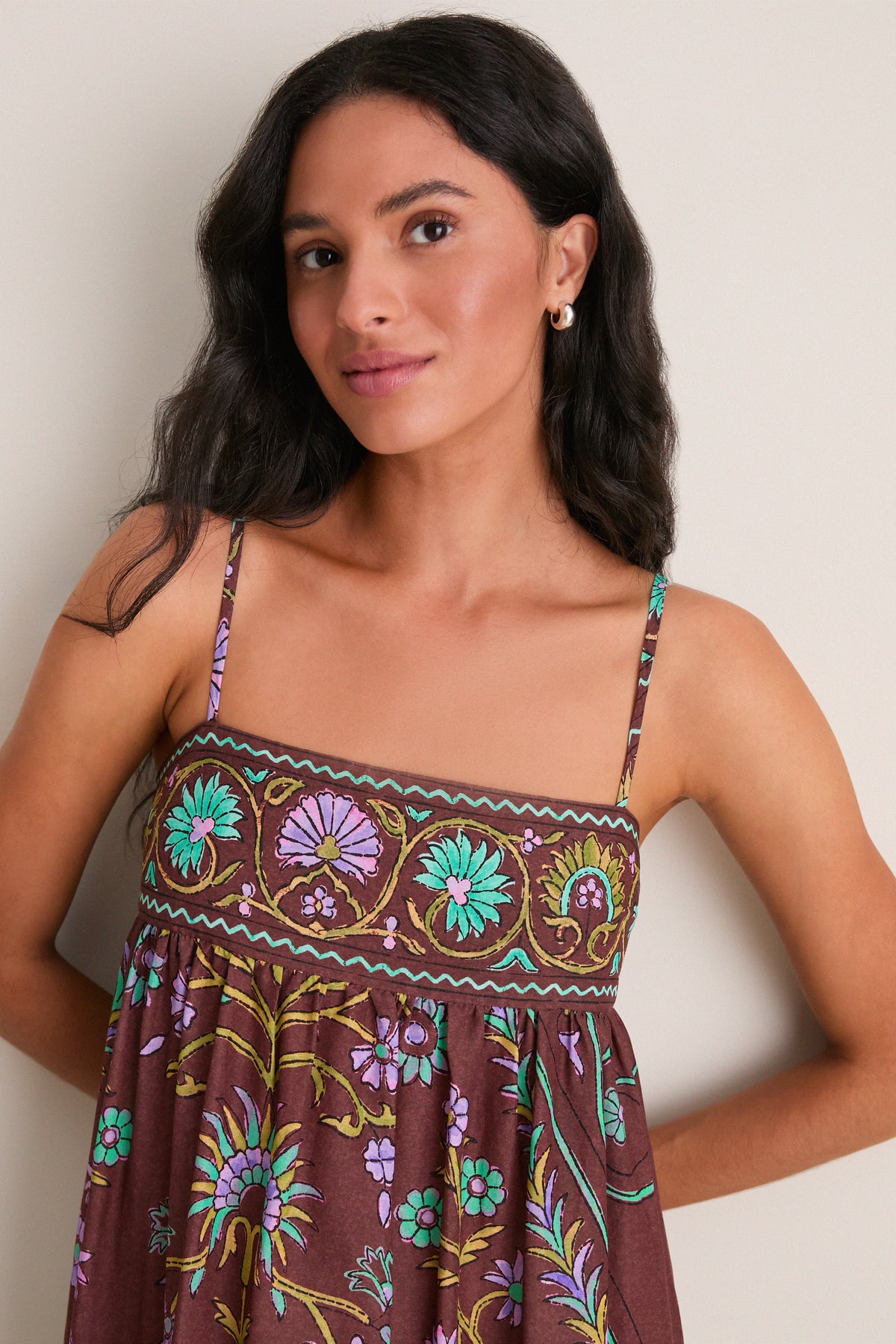 Mocha Darjeeling Maxi Bodice Dress
