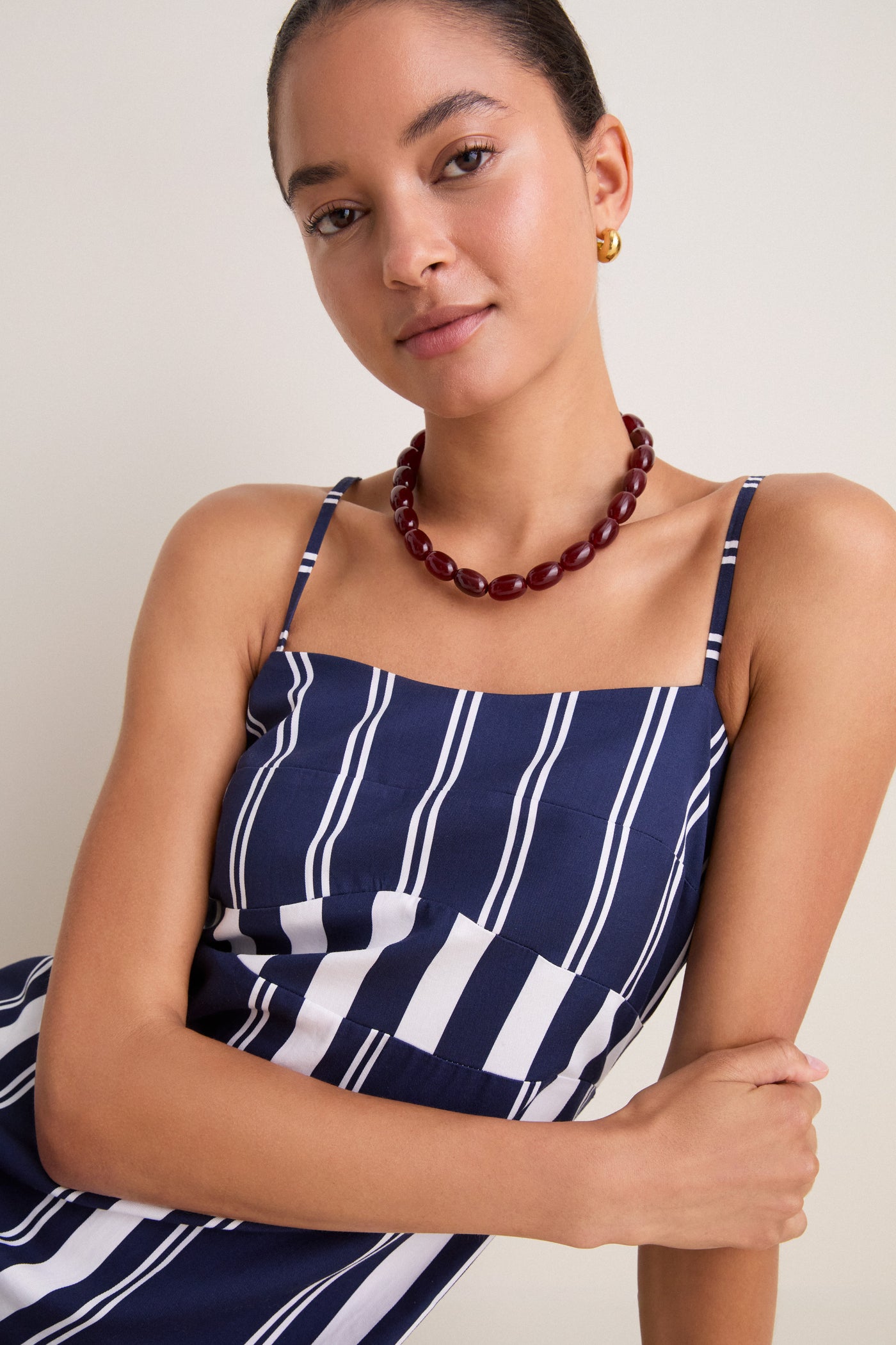 Navy Stripe Lauryn Dress