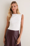 White Cooper Knit Top