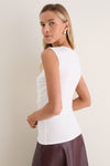 White Cooper Knit Top