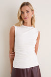 White Cooper Knit Top