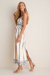 Ditsy Blue Mix Tucker Midi Dress