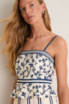 Ditsy Blue Mix Tucker Midi Dress