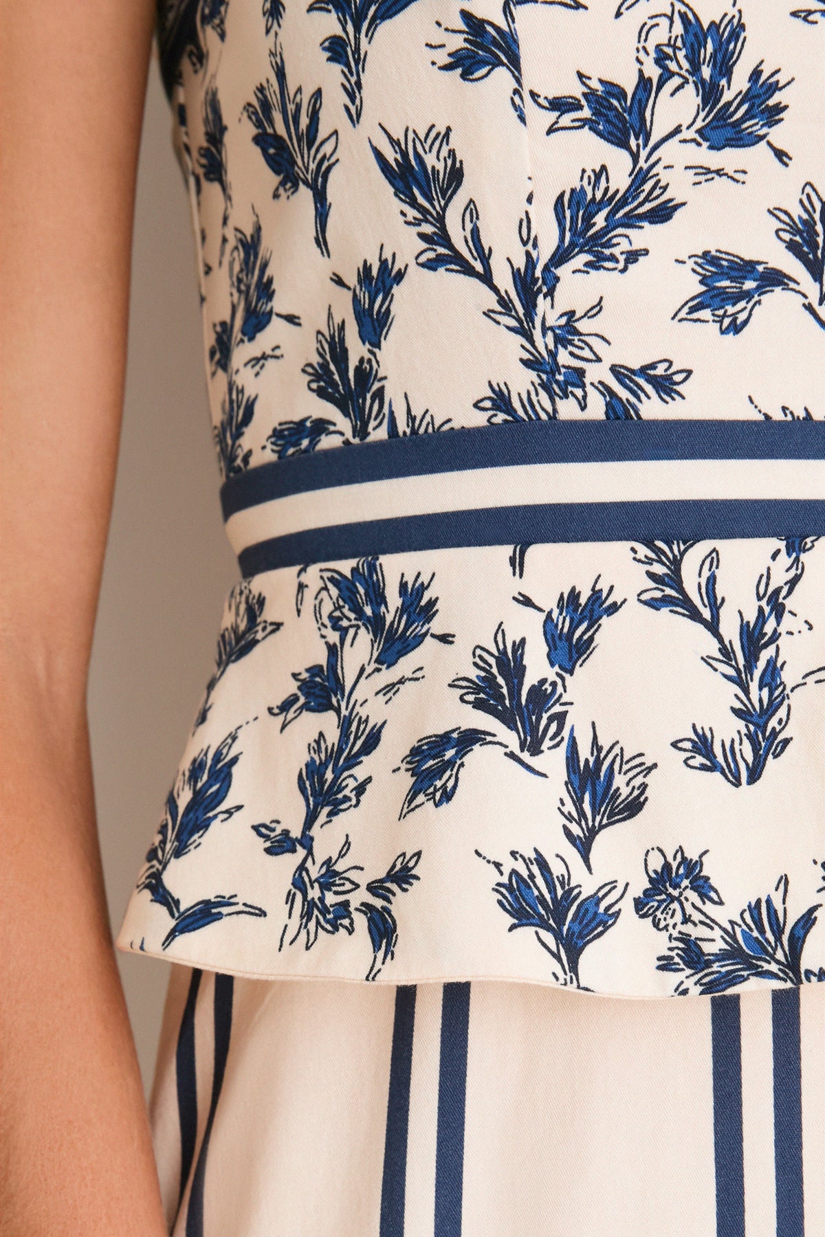 Ditsy Blue Mix Tucker Midi Dress