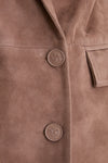 Cardamom Suede Aimee Double Breasted Blazer