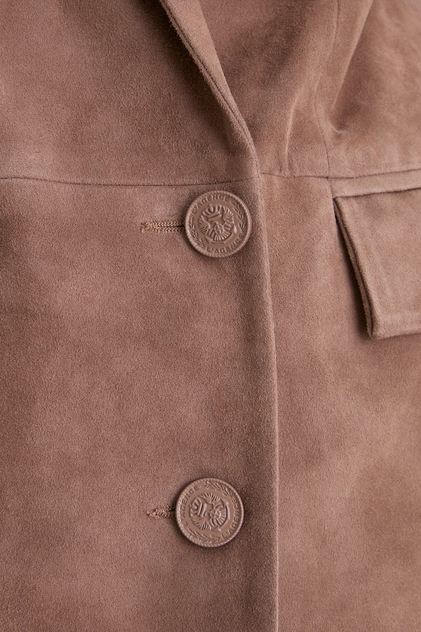 Cardamom Suede Aimee Double Breasted Blazer