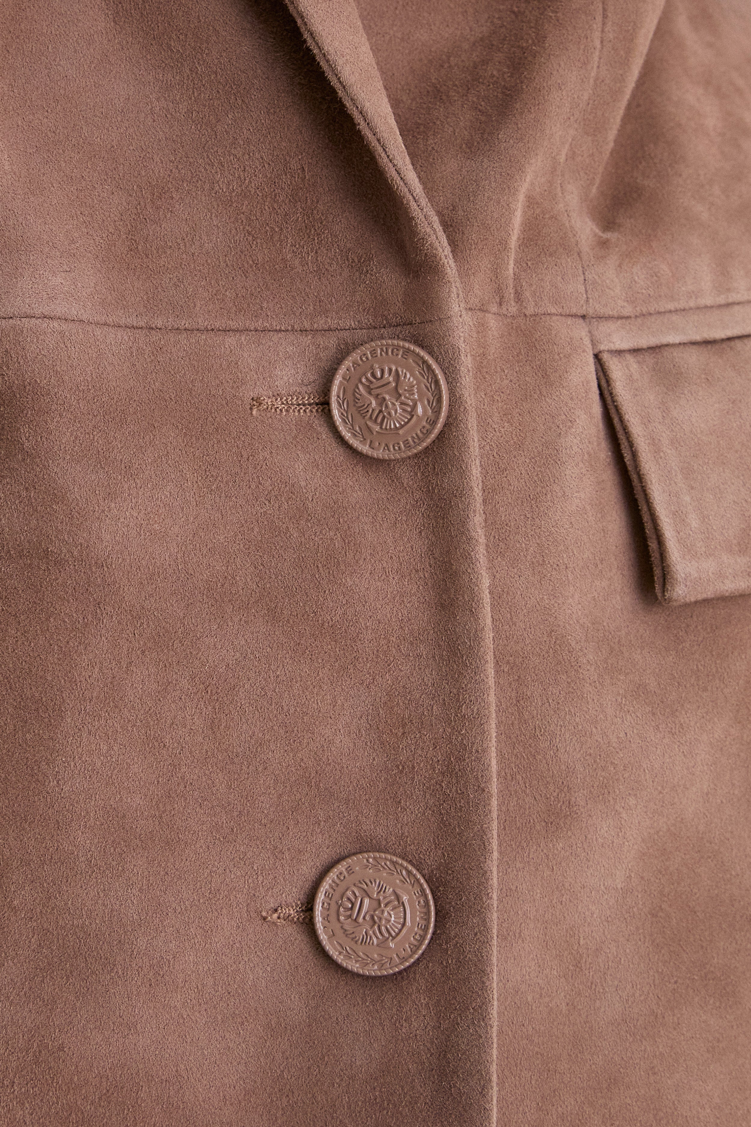 Cardamom Suede Aimee Double Breasted Blazer