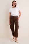 Brown and Natural Contrast Cody High Rise Rodeo Jeans