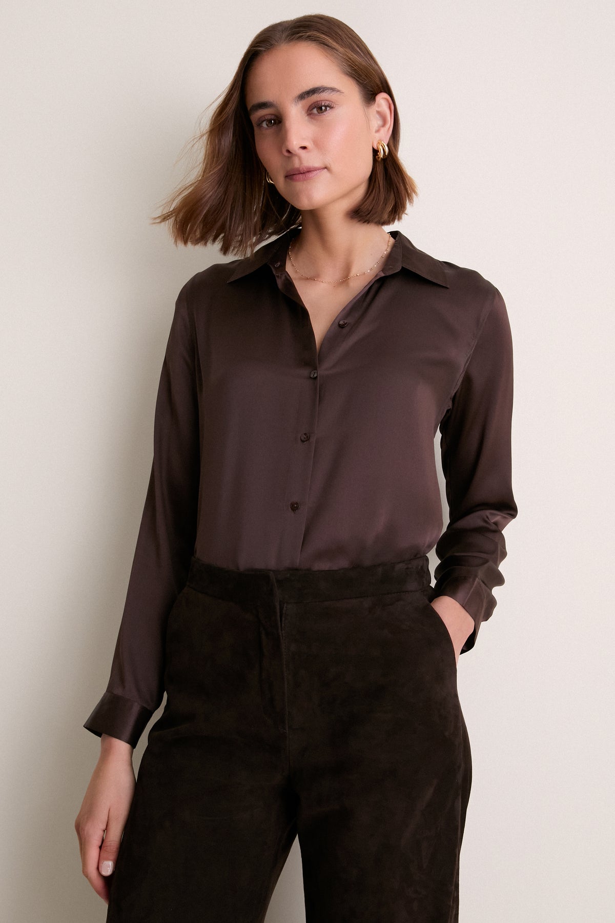 Dark Java Tyler Long Sleeve Blouse