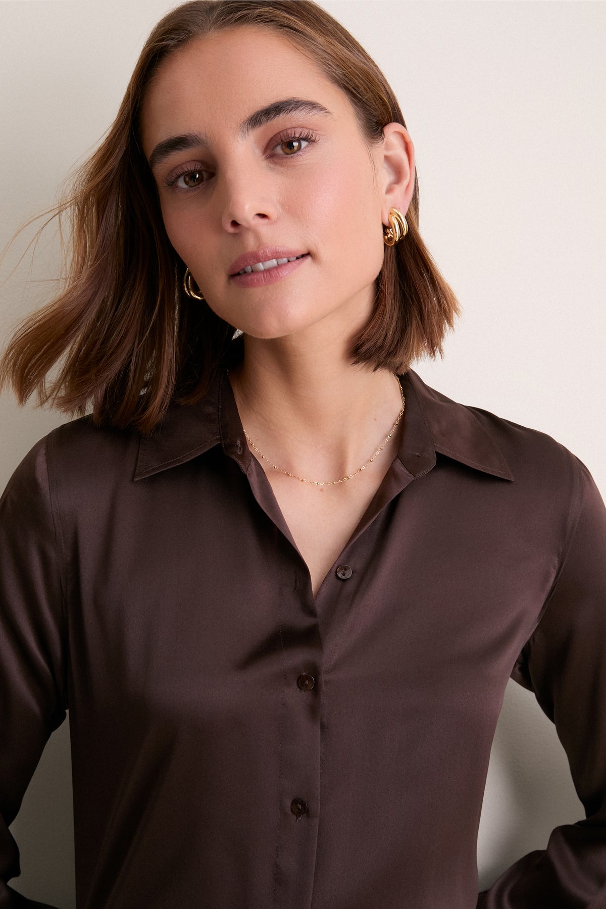 Dark Java Tyler Long Sleeve Blouse