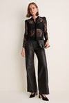 Black Livvy Straight Leg Trouser