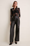 Black Livvy Straight Leg Trouser