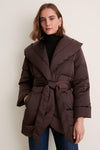 Dark Java Glacier Shawl Collar Puffer
