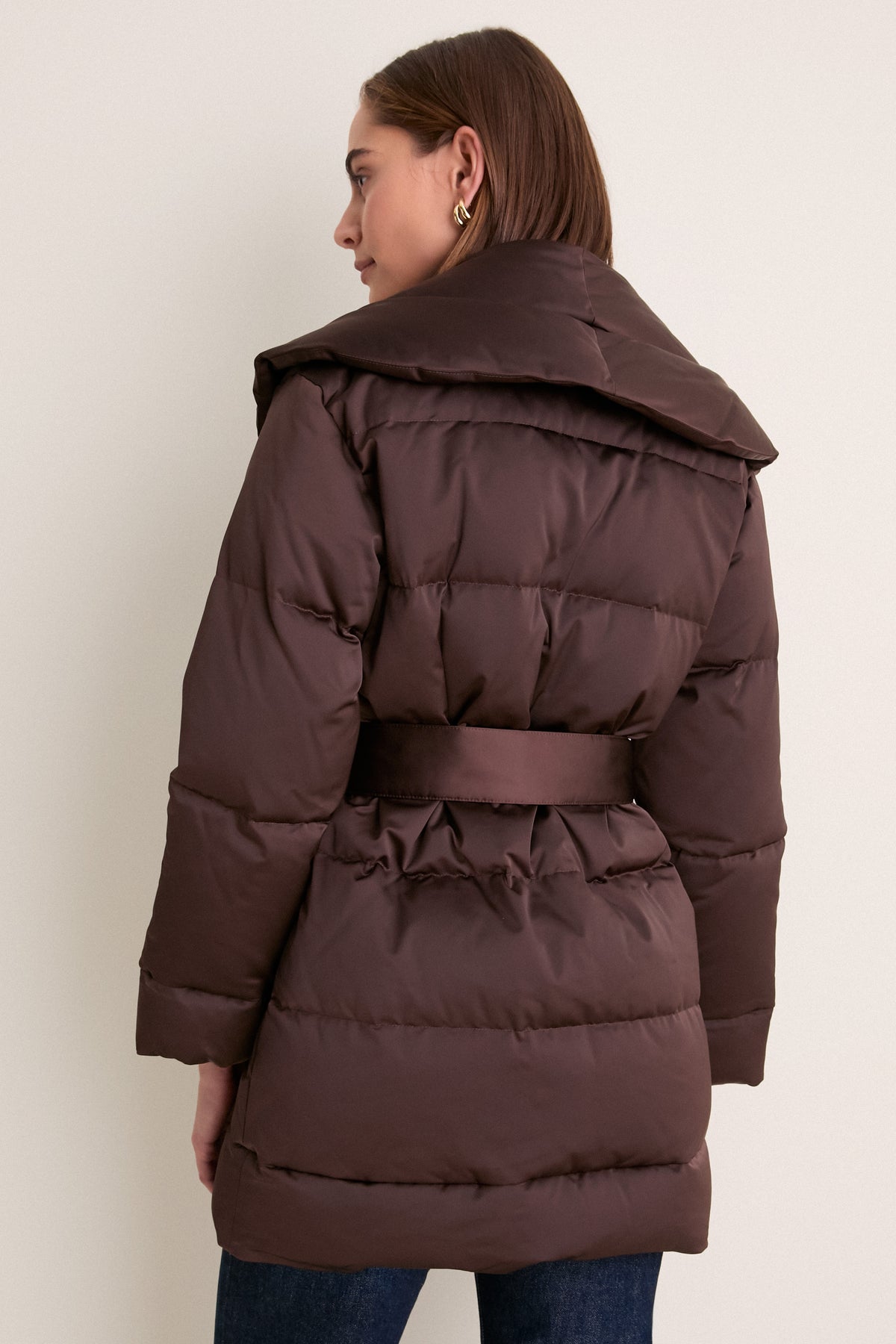 Dark Java Glacier Shawl Collar Puffer